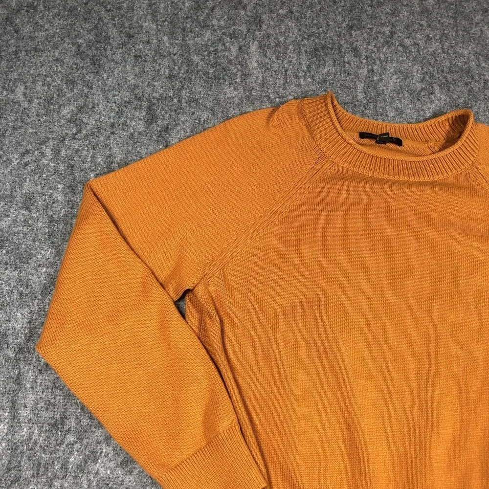 Banana Republic Sweater Mens XL Orange Cotton Blend Crewneck Knit Pullover